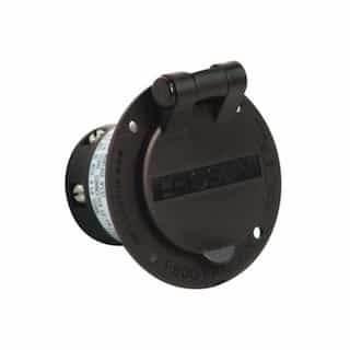 6375-F Commercial Inlet w/ Flip, CA Style, Locking 125/250V, 50A
