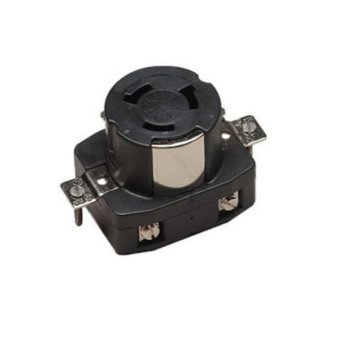 8169 CMRCL Receptacle, CA Style, Locking, 480, 50A, Black