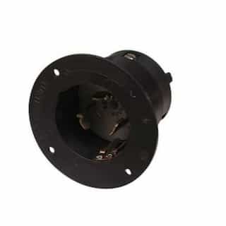 8175 Commercial Inlet, CA Style, Locking 3PH 3P/4W, 480V, 50A, Black