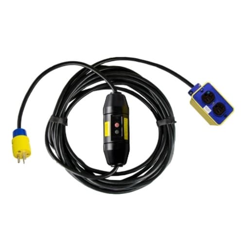 10-ft CMRCL Inline Portable GFCI w/ Outlet Box, 5-20P & 5-20R, MNL