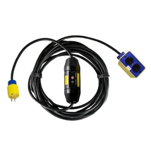 25-ft CMRCL Inline Portable GFCI w/ Outlet Box, 5-20P & 5-20R, MNL