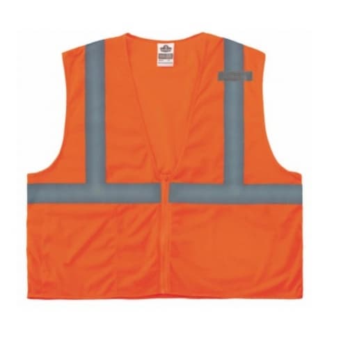 GloWear&reg; 8210Z Type R Class Safety Vest, S/M, Orange