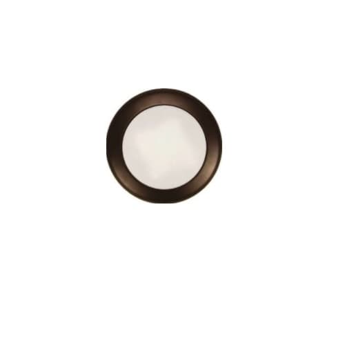4-in 10W Round LED Disk Light, Dimmable, 650 lm, 120V, 3000K, Bronze