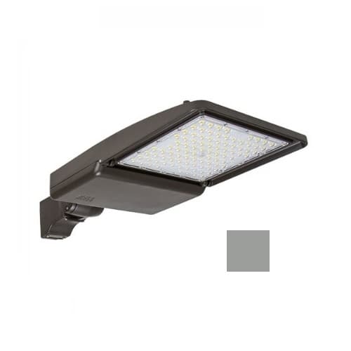 200W LED Shoebox Light w/ Slip fitter Mount, 0-10V Dim, 247-480V, 29518lm, 3000K, Grey