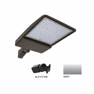 250W LED Shoebox Area Light w/ Slip Fitter Mount, 0-10V Dim, 38043 lm, 3000K, Grey