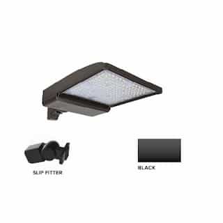 250W LED Shoebox Area Light w/ Slip Fitter Mount, 0-10V Dim, 480V, 38043 lm, 3000K, Black