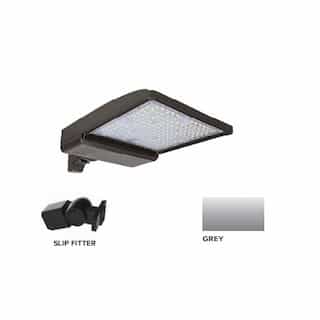 250W LED Shoebox Area Light w/ Slip Fitter Mount, 0-10V Dim, 480V, 38043 lm, 3000K, Grey