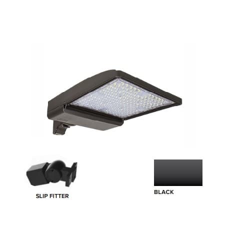 250W LED Shoebox Area Light w/ Slip Fitter Mount, 0-10V Dim, 480V, 42159 lm, 5000K, Black