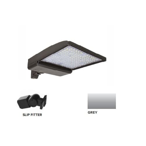 250W LED Shoebox Area Light w/ Slip Fitter Mount, 0-10V Dim, 480V, 42159 lm, 5000K, Grey