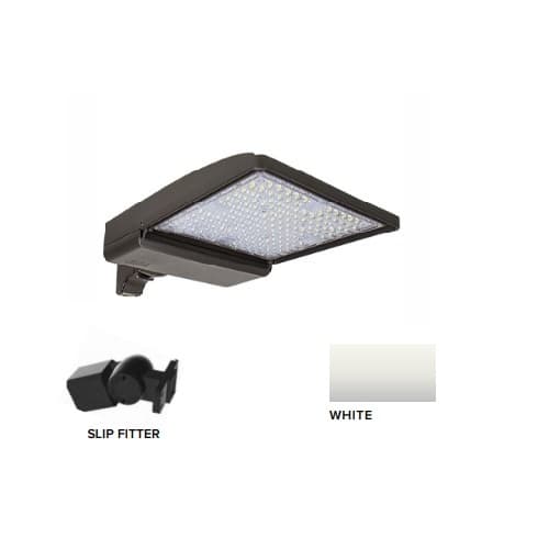 250W LED Shoebox Area Light w/ Slip Fitter Mount, 0-10V Dim, 480V, 42159 lm, 5000K, White