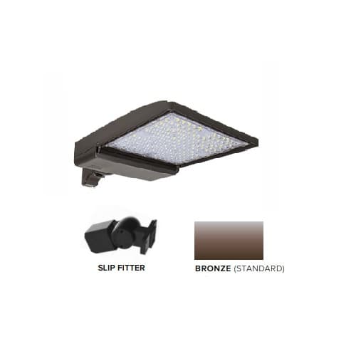 320W LED Shoebox Area Light w/ Slip Fitter, 0-10V Dim, 46260 lm, 4000K, Bronze