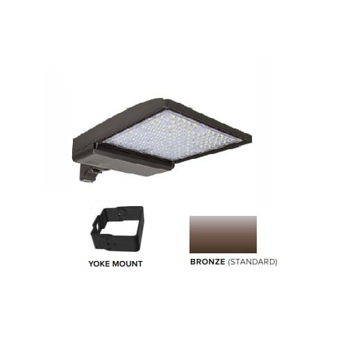 ESL Vision 320W LED Shoebox Area Light w/ Yoke Mount, 0-10V Dim, 46260 lm, 4000K, Bronze