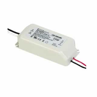15W LED Driver w/ Single Output, Non-Dimmable, 100-277V, .35 Amp, AC/DC