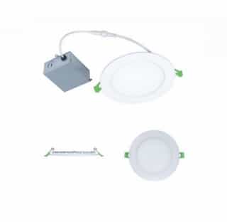 4-in 11W Round LED Downlight, Dimmable, 750 lm, 120V, CCT Selectable, White