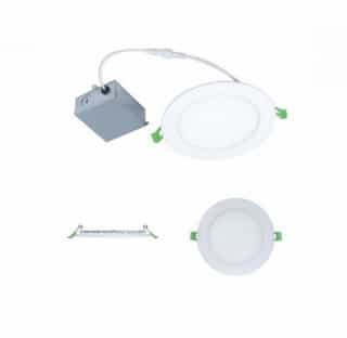 6-in 14W Round LED Downlight, Dimmable, 1000 lm, 120V, CCT Selectable, White