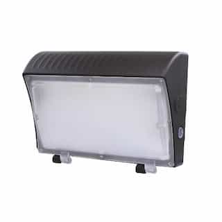 70/85/100W Wall Pack w/ Photocell, 120V-277V, Selectable CCT, BRZ