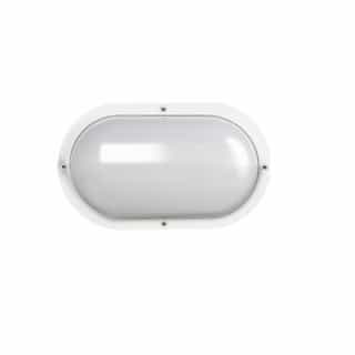 10-in 12.5W Oval LED Bulk Head Light, 1100 lm, 120V-277V, Selectable CCT, White