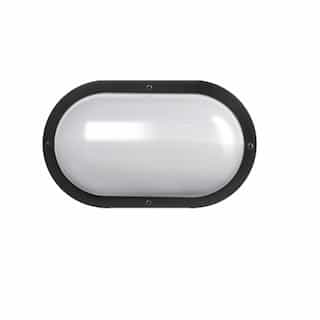 10-in 12.5W Oval LED Bulk Head Light, 1100 lm, 120V-277V, Selectable CCT, Black