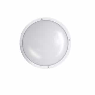 10-in 12.5W Round LED Bulk Head Light, 1100 lm, 120V-277V, Selectable CCT, White