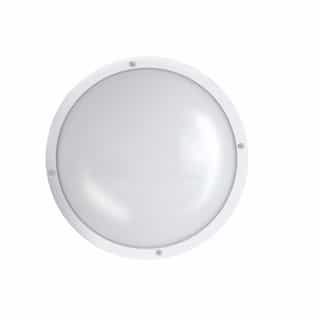10-in 9W Round LED Bulk Head Light, 800 lm, 120V-277V, 3000K, White
