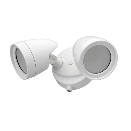 ETi Lighting 20W 2-Head LED Security Light, Dusk to Dawn Sensor, White