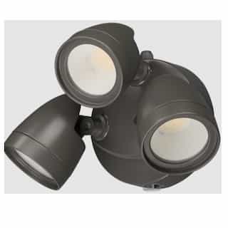 ETi Lighting 42W LED Security Light, 3-Head, 1800-3600 lm, 4000K, Bronze