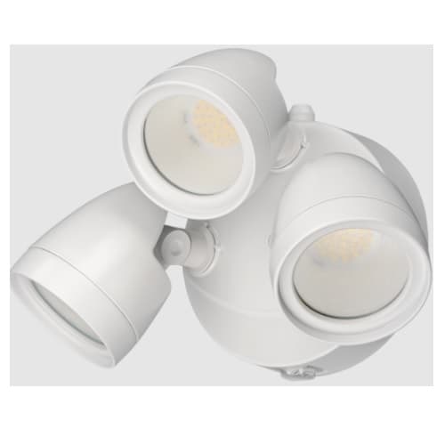 42W LED Security Light, 3-Head, 1800-3600 lm, 4000K, White