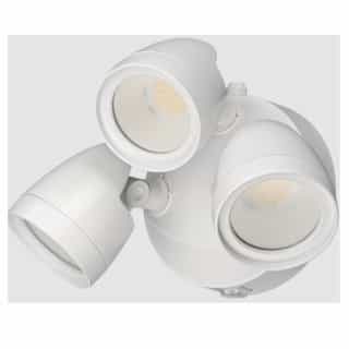 ETi Lighting 42W LED Security Light, 3-Head, 1800-3600 lm, 4000K, White