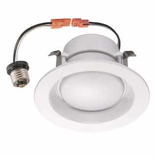 4-in 10W LED Recessed Downlight, Dimmable, 625 lm, 120V, 4000K, White