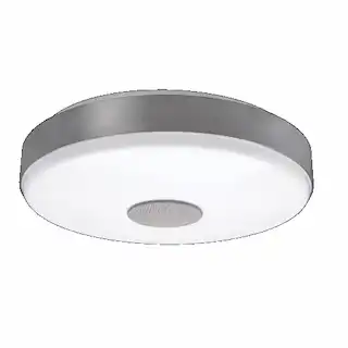 15-in 28W LED Flush Mount Ceiling Light w/ Bluetooth Speaker, Dimmable, Selectable CCT