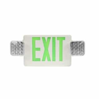 2W LED Exit Sign w/ Emergency Light, Green, 6500K