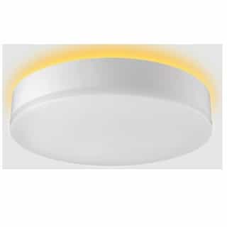 11-in 14W LED Round Flushmount, CCT Color Selectable, Nightlight Trim