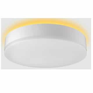 16-in 22W LED Round Flushmount, CCT Color Selectable, Nightlight Trim