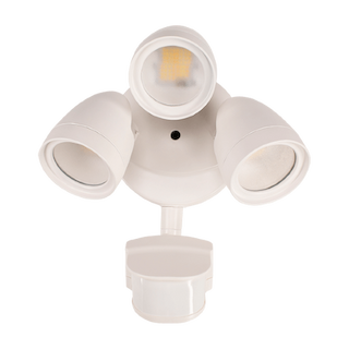 ETi Lighting 38W Security Light w/ Lumen Boost, 3-Head, 120V, CCT Selectable, White