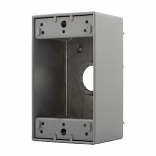 Eaton Wiring 1-Gang FS Electrical Box, 3 Holes, Weatherproof, Cast Aluminum