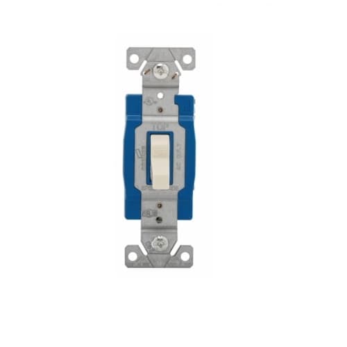 Eaton Wiring 15 Amp Toggle Switch, Single-Pole, #14-10 AWG, 120-277V, Almond