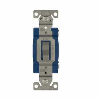 Eaton Wiring 120/277V Toggle Switch, Construction Grade, Gray