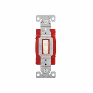 20 Amp Double-Pole Toggle Switch, #14-10 AWG, 120-277V, Almond