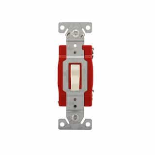 20 Amp 3-Way Toggle Switch, #14-10 AWG, 120-277V, Almond