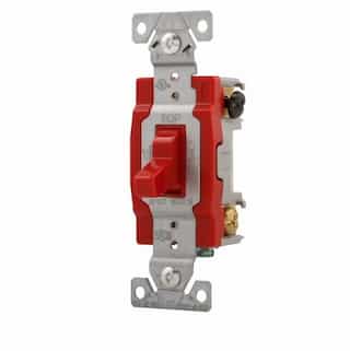 Eaton Wiring 20 Amp Toggle Switch, 3-Way, Red