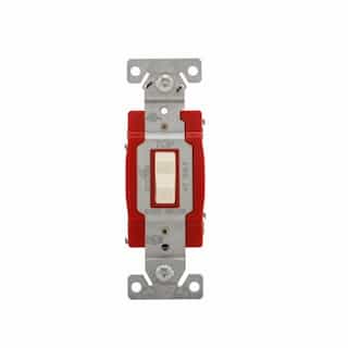 20 Amp 4-Way Toggle Switch, #14-10 AWG, 120-277V, Almond