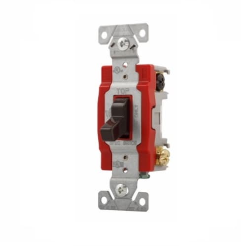 20 Amp Toggle Switch, 4-Way, Brown