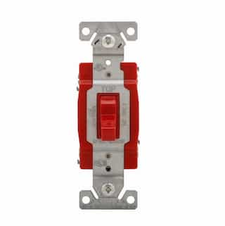 Eaton Wiring 20 Amp Toggle Switch, 4-Way, Red