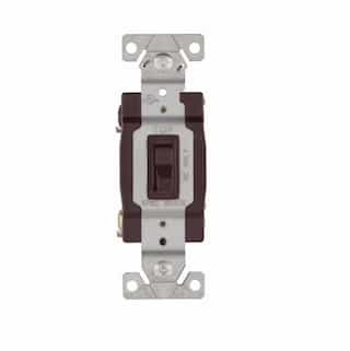 15 Amp Toggle Switch, 4-Way, Brown