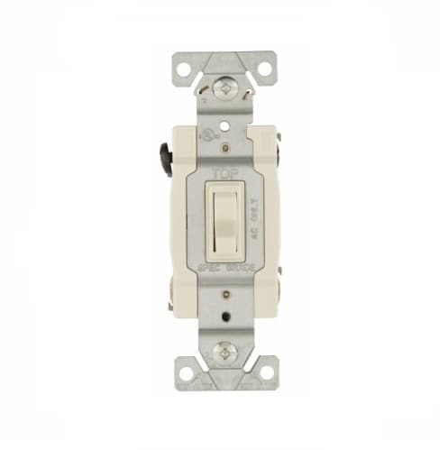 Eaton Wiring 15 Amp Toggle Switch, 4-Way, Light Almond 