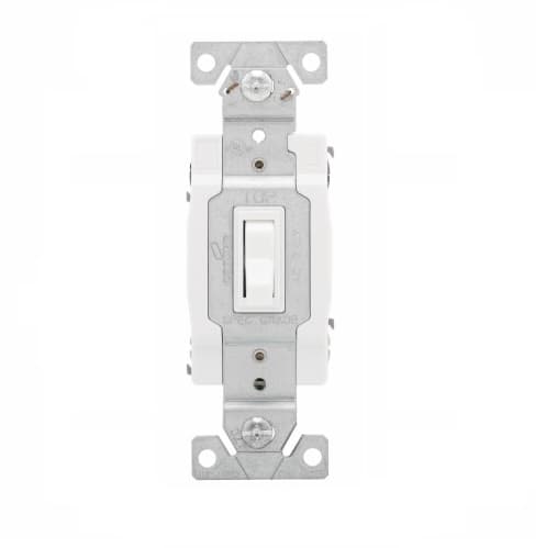 15 Amp Toggle Switch, 4-Way, White