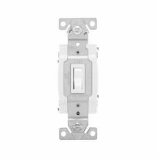 Eaton Wiring 15 Amp Toggle Switch, 4-Way, Ground, 14-10 AWG, 120V, White