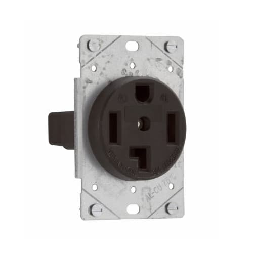 Eaton Wiring 30 Amp Power Receptacle, 3-Pole, 4-Wire, #12-4 AWG, 14-30R, 125V
