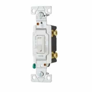 15 Amp Single Pole Toggle Switch, White