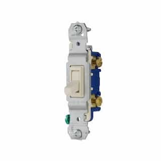 Eaton Wiring 15 Amp Toggle Switch, Single-Pole, Light Almond